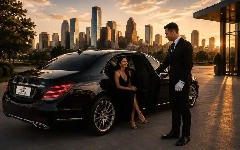 Professional chauffeur services compared to standard transportation with luxury black car, executive chauffeur, and premium event transportation experience in Houston